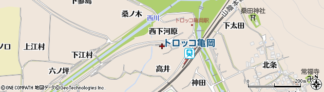 京都府亀岡市篠町山本西下河原周辺の地図