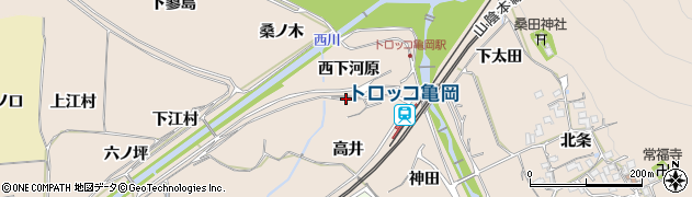 京都府亀岡市篠町山本（西下河原）周辺の地図