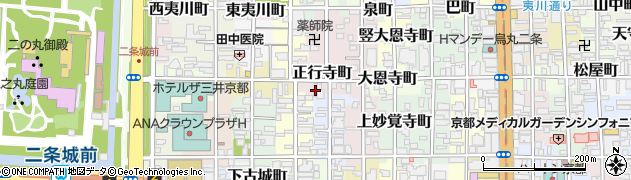 京都府京都市中京区正行寺町668周辺の地図