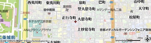 京都府京都市中京区正行寺町684周辺の地図