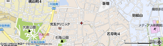 愛知県大府市若草町周辺の地図