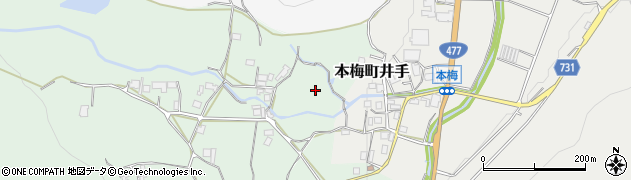 京都府亀岡市本梅町西加舎内方周辺の地図