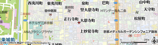 京都府京都市中京区正行寺町688周辺の地図