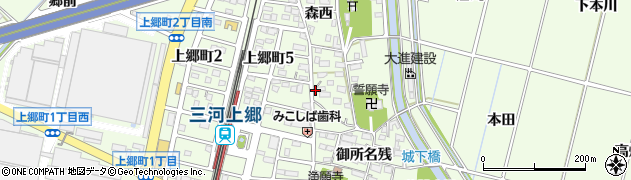 愛知県豊田市上郷町御所名残40周辺の地図