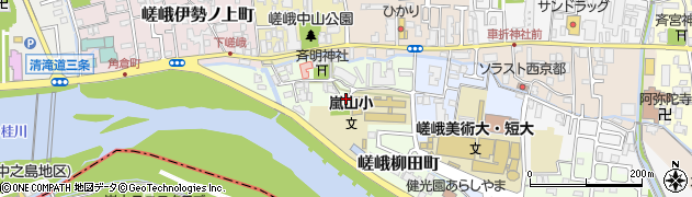 京都府京都市右京区嵯峨柳田町周辺の地図
