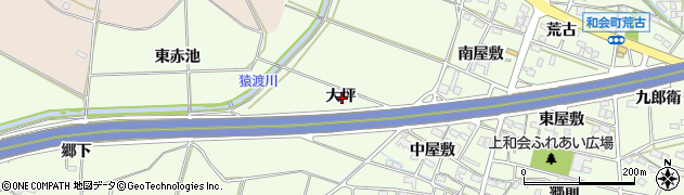 愛知県豊田市和会町大坪周辺の地図
