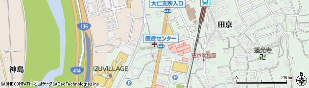 静岡県伊豆の国市田京253周辺の地図