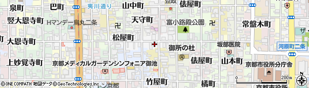 京都府京都市中京区観音町周辺の地図