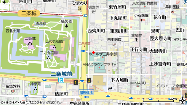〒604-0064 京都府京都市中京区矢幡町の地図