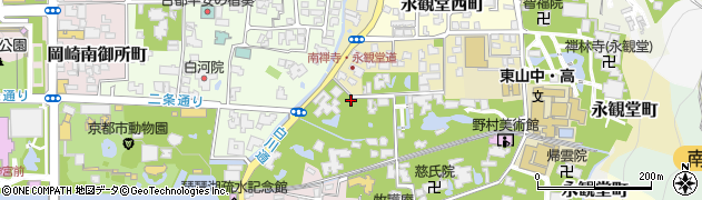 京都府京都市左京区南禅寺下河原町周辺の地図