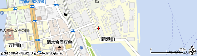 静岡県静岡市清水区新港町周辺の地図
