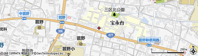 中日新聞　菰野専売店周辺の地図