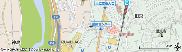 静岡県伊豆の国市田京243周辺の地図