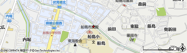 愛知県東海市富木島町（根越）周辺の地図