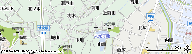 愛知県東海市大田町上前田52周辺の地図