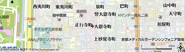 京都府京都市中京区正行寺町686周辺の地図