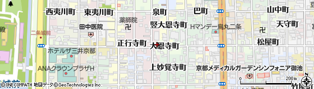 京都府京都市中京区大恩寺町236周辺の地図