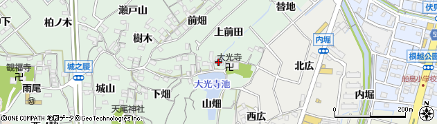 愛知県東海市大田町上前田54周辺の地図