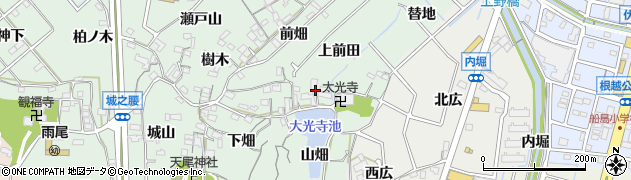 愛知県東海市大田町上前田周辺の地図