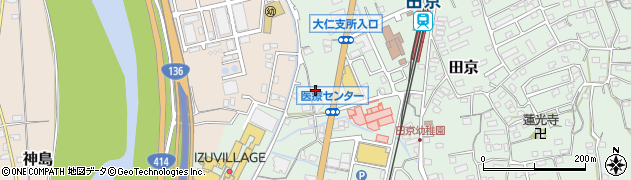静岡県伊豆の国市田京252周辺の地図