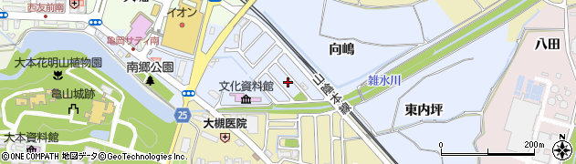 京都府亀岡市古世町（向嶋）周辺の地図