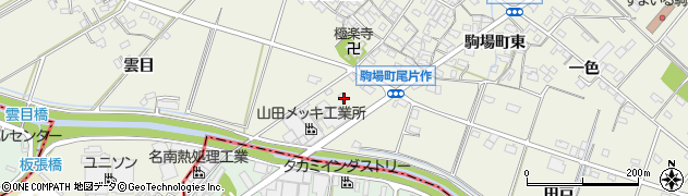 愛知県豊田市駒場町（尾片作）周辺の地図