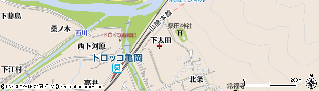 京都府亀岡市篠町山本（下太田）周辺の地図