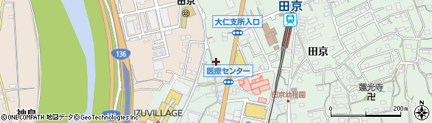 静岡県伊豆の国市田京251周辺の地図