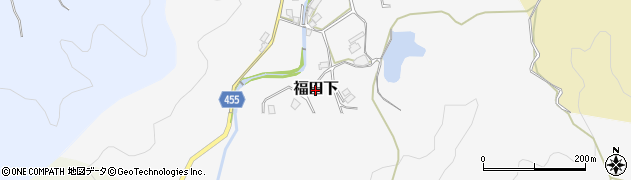 岡山県津山市福田下周辺の地図