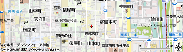 京都府京都市中京区達磨町601周辺の地図