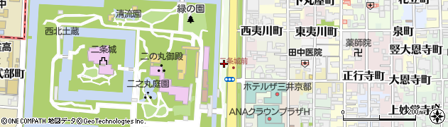 元離宮二条城第１駐車場周辺の地図