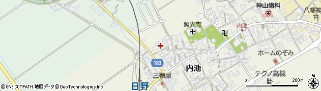 滋賀県蒲生郡日野町内池695周辺の地図