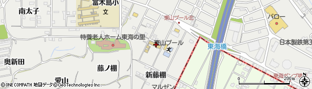 愛知県東海市富木島町新藤棚周辺の地図