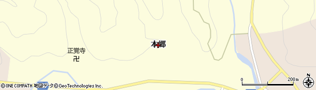 兵庫県佐用町（佐用郡）本郷周辺の地図
