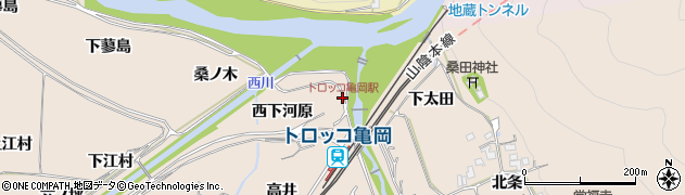 トロッコ亀岡駅周辺の地図