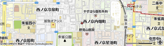 京都府京都市中京区西ノ京内畑町周辺の地図