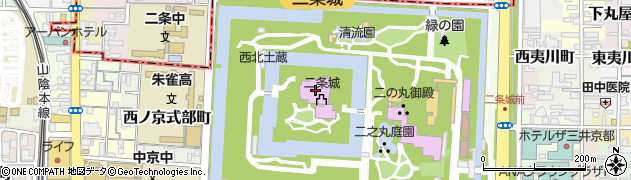 二条城周辺の地図