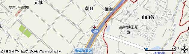 愛知県豊田市駒場町朝日32周辺の地図