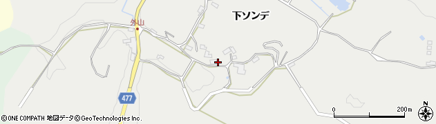 愛知県岡崎市外山町（日向）周辺の地図