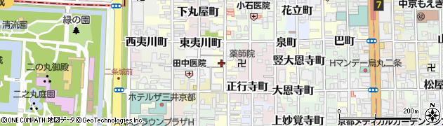 京都府京都市中京区薬師町周辺の地図