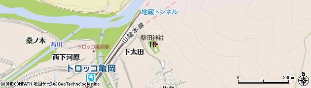 京都府亀岡市篠町山本（北）周辺の地図