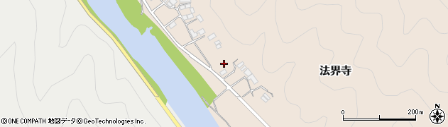 岡山県真庭市法界寺周辺の地図