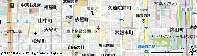 京都府京都市中京区布袋屋町周辺の地図