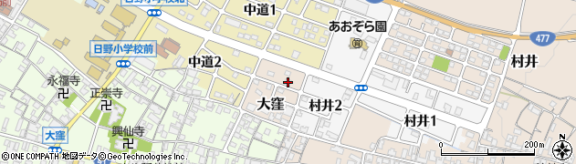 滋賀県蒲生郡日野町大窪2010周辺の地図