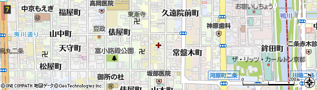 京都府京都市中京区達磨町593周辺の地図