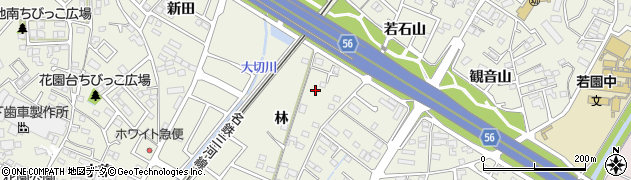 愛知県豊田市花園町林周辺の地図
