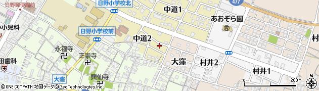 滋賀県蒲生郡日野町中道2丁目54周辺の地図