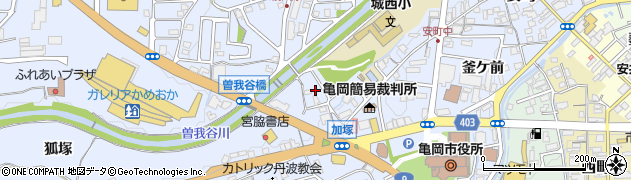 京都府亀岡市余部町加塚周辺の地図