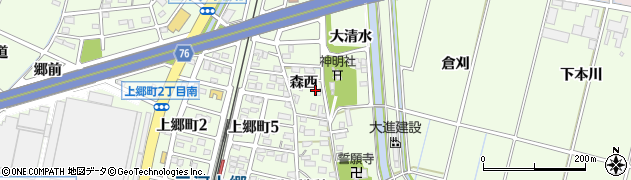愛知県豊田市上郷町森西1周辺の地図
