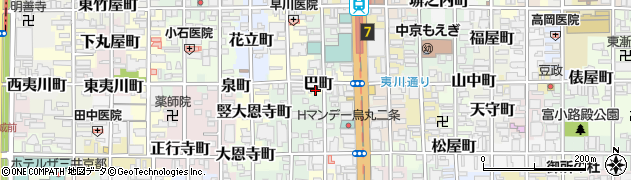 京都府京都市中京区巴町周辺の地図
